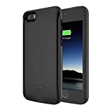 Battery Case for iPhone 5/5S/SE, Enhanced 4000mAh Battery Charging Case for iPhone 5/SE/5S Magnetic Charger Case Protective Backup Power Case Cover for iPhone 5/5s/se -Black