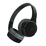 Belkin SOUNDFORM Mini Kids Wireless Headphones with Built in Mic, 30 Hours Playtime, Bluetooth 5.0 or Wired Connection, On Ear Headsets for Travel, School - Compatible with iPads, Galaxy, Tablet–Black