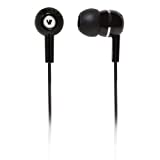 V7 High Definition Noise Isolating 3.5mm Stereo Comfort-Fit Earbuds for music and video audio streaming on smartphones, portable MP3, DVD, Game systems (HA100-2NP) - Black