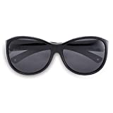 Br'Guras Polarized Oversized Sunglasses Wear over Prescription with Purple Frame for Women&Men