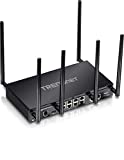 TRENDnet AC3000 Tri-Band Wireless Gigabit Dual-WAN VPN SMB Router, MU-MIMO, Wave 2,Internet Router, Whole Office-Home Wifi, Pr-Encrypted Wireless, QoS,Inter-VLAN Routing, Black, TEW-829DRU