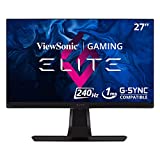 ViewSonic ELITE XG270 27 Inch 1080p 1ms 240Hz IPS Gaming Monitor with GSYNC Compatible, Advanced RGB Lighting and Advanced Ergonomics for Esports
