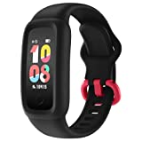 BIGGERFIVE Kids Fitness Tracker Watch for Girls Boys Age 5-12, IP68 Waterproof, Heart Rate Monitor, Activity Tracker, Sleep Monitor, Pedometer, Calorie Counter, Silent Alarm Clock, Family Account