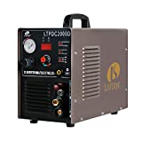 LOTOS LTPDC2000D Non-Touch Pilot Arc Plasma Cutter Tig Welder and Stick Welder 3 in 1 Combo Welding Machine,½ Inch Clean Cut,Brown
