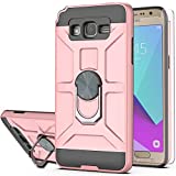 Galaxy Note 10 5G Case with 3D Curved Screen Protector,YmhxcY Armor Grade Case with Rotating Holder Kickstand Non-Slip Hybrid Rugged Phone Case for Samsung Galaxy Note 10-KK (ZS-Rose Gold)