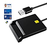 MMUSC CAC Smart Card Reader DOD Military USB Common Access, Compatible with Mac OS, Windows, Linux, Black