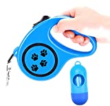 Retractable Dog Leash for Medium - Small Dogs and Cats 16.5FT Tangle Free, Heavy Duty Walking Leash with Anti Slip Handle, Pause and Lock Strong Nylon Tape, Dog Leash Retractable