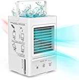 Portable Air Cooler, Rechargeable Battery Operated Evaporative Air Cooler, Auto Oscillation 700ml Water Tank, Perfect for Home Bedroom Office Outdoor