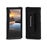 iPod Nano 7 case,Tranesca iPod Nano 7th & 8th Generation Rubber Cover Shell case with Belt Clip - Black