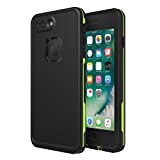 Lifeproof FRĒ SERIES Waterproof Case for iPhone 8 PLUS & 7 PLUS (ONLY) - Retail Packaging - NIGHT LITE (BLACK/LIME)