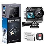 AKASO Brave 4 Pro 4K30 Action Camera - 131ft Waterproof Camera with Touch Screen Advanced EIS Remote Control 5X Zoom Underwater Camera Support External Mic