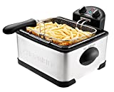 Chefman 4.5 Liter Deep Fryer w/Basket Strainer, XL Jumbo Size, Adjustable Temperature & Timer, Perfect Chicken, Shrimp, French Fries, Chips & More, Removable Oil Container, Stainless Steel