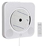 Retekess TR609 Wall CD Player Bluetooth, AM FM Radio CD Player, Wall Mounted Audio Boombox with Remote Control and Built-in HiFi Speaker for Home (White)