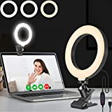 Ring Light for Laptop Computer, Video Conferencing Lighting with Clamp Mount Ring Light Clip On for Zoom Call/Monitor/Zoom Lighting/Remote Working/Self Broadcasting/Live Streaming/Make-up