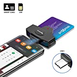 Type C CAC Card Reader Rocketek DOD Military USB C Common Access CAC Smart Card Reader, Credit Card Reader/CAC Chip Card Reader Compatible with Android Phones, MacBook Pro, iMac, Other Type C Laptop