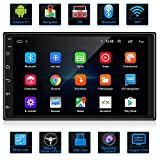ANKEWAY Double Din Android Car Stereo with GPS/HiFi/WiFi/Bluetooth/RDS/FM, 7 Inch 1080P HD Touch Screen Car Radio Bluetooth Multimedia Player Supports Mirror Link(Android/iOS)+Backup Camera+Dual USB
