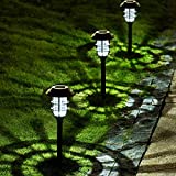 Solpex 8 Pack Solar Pathway Lights Outdoor, Solar Powered Garden Lights, Waterproof Led Path Lights for Patio, Lawn, Yard and Landscape-(Cold White)……