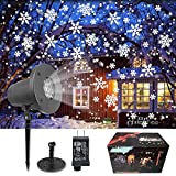 KITASST Christmas Projector Lights Outdoor, Upgrade Snowfall Projection Lamp, Waterproof Landscape Decorative Lighting for Holidays Halloween Xmas Party Indoor Outside